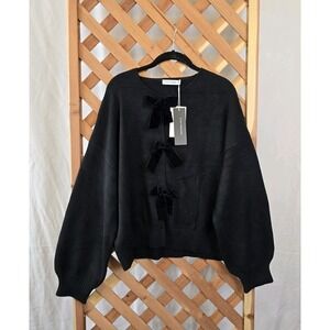 NWT PrettyGarden Women's Cardigan Sweater - Bow Tie Front Long Sleeve - Sz XL